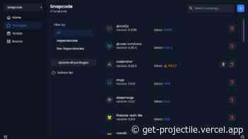 Projectile - An app for managing your JavaScript projects