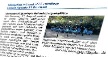 BRUCHSAL | Lokale Agenda prangert falsch abgestellte Roller an. - Landfunker