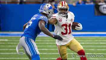 49ers RB Mostert out of game with injured knee