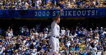 Dodgers' Max Scherzer Records HIs 3,000th Career Strikeout