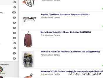 Looking to buy something? Check out police auction site - Toronto Sun