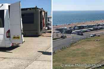 Brighton seafront site 'secured to prevent trespass' by caravans