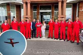 The RAF Red Arrows stay at Blackpool hotel for the weekend
