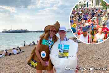 Brighton runners race dressed as poo emoji and toilet roll