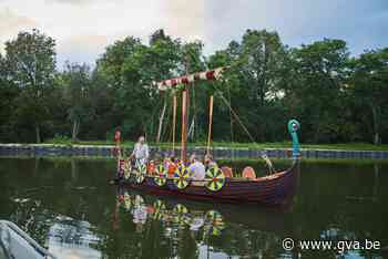 Met drakenschip Nøkkvi op Vikingexpeditie op kanaal Dessel-S... (Berchem) - Gazet van Antwerpen