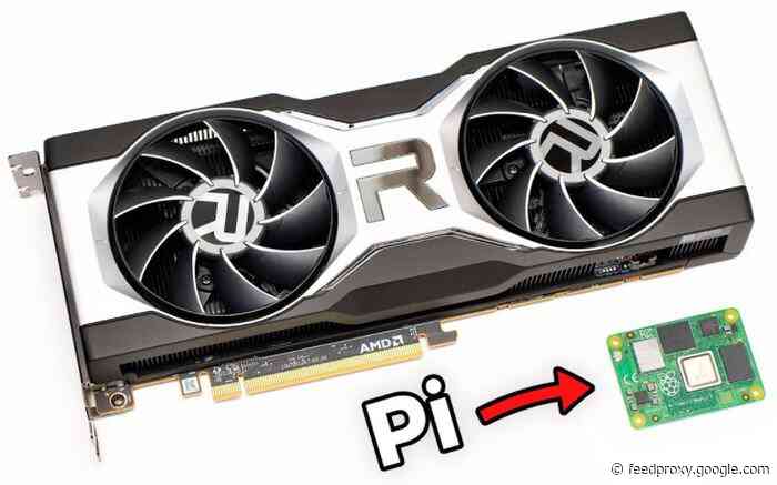 Raspberry Pi equipped with an AMD Radeon RX 6700 XT graphics card