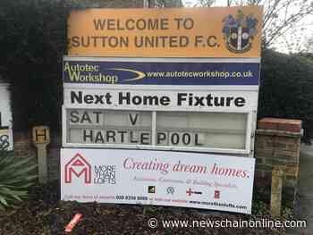 Jonathan Barden sidelined for Sutton’s clash with Hartlepool - NewsChain