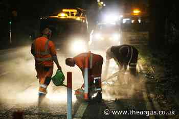 Pictures: Staff work through the night to remove Old Shoreham Road cycle lane