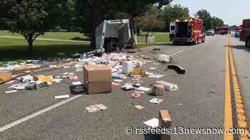 2 injured following vehicle crash involving USPS truck in Suffolk