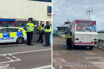 Ice cream man on Brighton beach arrested by police