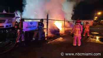 Several Cars Damaged in Little Havana Dealership Fire Tuesday Morning
