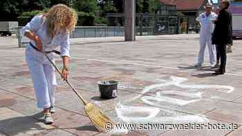 Kunstaktion in Nagold: Marktstraße wird zur Freiluft-Galerie