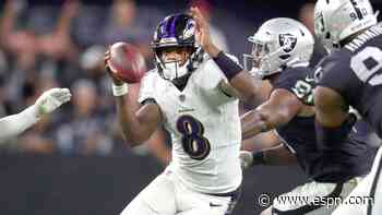 'That ticked me off': Ravens QB Lamar Jackson laments two fumbles after wild loss to Raiders