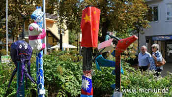 Garching: Kreative Wegweiser und Treffpunkte: 75 Stelen in der Stadtmitte verteilt - Merkur Online