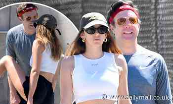 PICTURED: Jason Sudeikis reunites with Ted Lasso bombshell Keeley Hazell for hike in LA