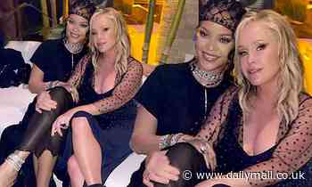 Real Housewives superfan Rihanna poses with Beverly Hills star Kathy Hilton