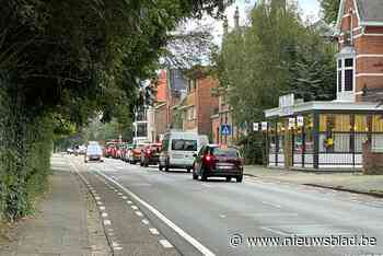 File in het centrum van Edegem door werken Boniverlei - Het Nieuwsblad