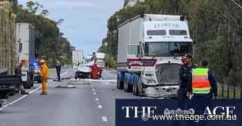 Man charged after two women killed in semi-trailer crash near Horsham