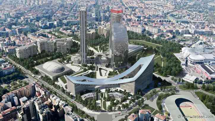 BIG breaks ground on building to unite Milan towers by Hadid, Libeskind and Isozaki