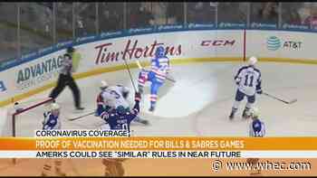 Rep: Amerks, Knighthawks games could see 'similar' policy to Bills, Sabres vaccine requirement
