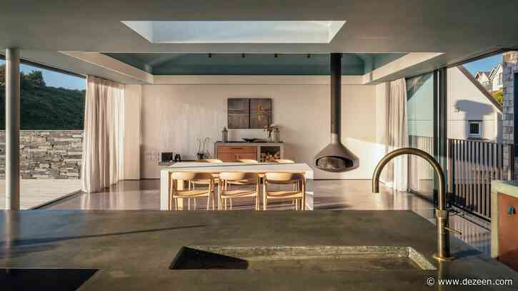 Invisible Studio designs slate-clad House with Courtyards on Cornish coast