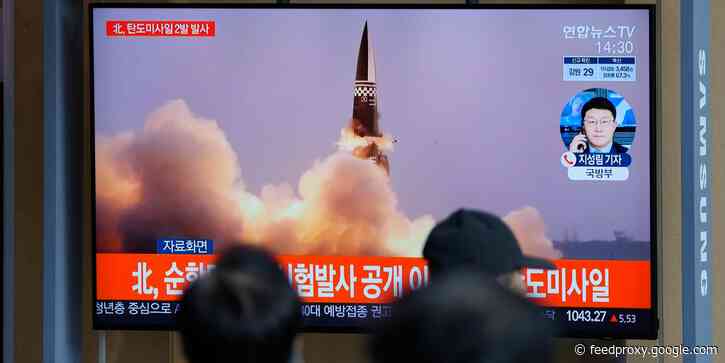 North and South Korea fired off ballistic missiles just hours apart in dueling weapons tests