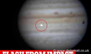 Amateur astronomers capture the moment mysterious object slams into Jupiter