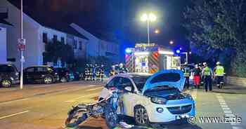 Motorrad prallt auf dem Plantagenweg in ein Auto - Lippische Landes-Zeitung