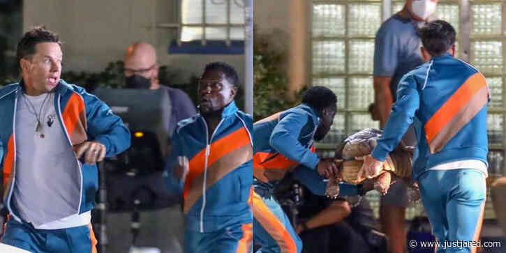 Kevin Hart & Mark Wahlberg Rush a Tortoise to the Hospital While Filming for Their New Movie 'Me Time'