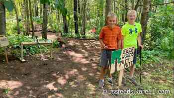 Two 11-year-olds make most of summer vacation, build woodsy mini-golf course