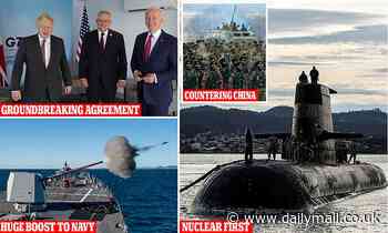 Australia to build nuclear submarines in alliance with US and Britain to counter rise of China