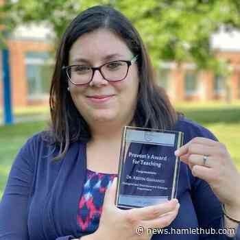 WCSU Associate Professor Giamanco receives Provost's Award for Teaching - HamletHub