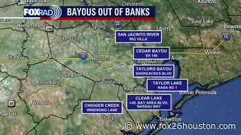 Nicholas: Some Houston-area rivers, bayous and creeks out of their banks - fox26houston.com