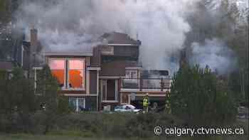 Fire crews battle blaze at home near Bragg Creek