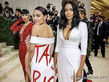 Critics slam AOC's 'Tax The Rich' dress, designed by Toronto’s Aurora James - National Post