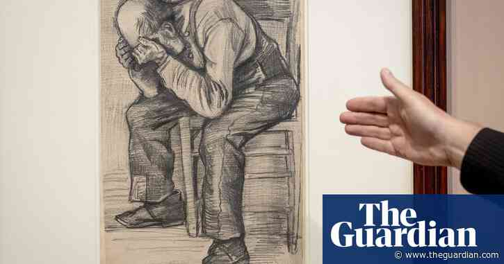 Pencil drawing of old man identified as Van Gogh work