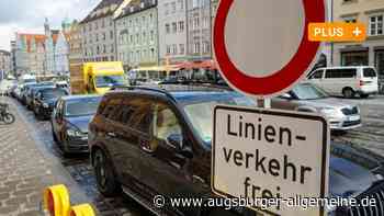 Die Maximilianstraße in Augsburg wird für ein Jahr zur Fußgängerzone