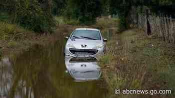Flash flood submerges southern French villages, fields