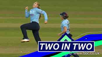 England v New Zealand ODI: Sophie Ecclestone takes two wickets in two balls