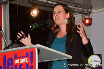 Linken-Chefin Janine Wissler wirbt in Augsburg um Stimmen für eine Regierungsbeteiligung - Presse Augsburg