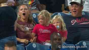 WATCH:  Fan gives foul ball to young girl