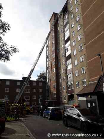 Dagnall Street Battersea: Flat fire on 10th floor