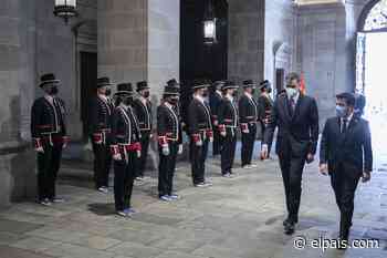 Vídeo | El protocolo de recibimiento a Pedro Sánchez por Pere Aragonès en la mesa de diálogo - EL PAÍS