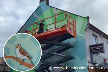 Artist paints Wanstead's first large scale mural