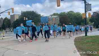 Thousands of Western University students walk out to support survivors of sexual violence