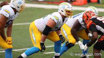 Chargers place Bulaga on IR; Norton to start