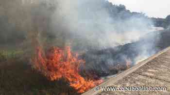 Capua. Incendio in via Giardini. Paura e rabbia dei residenti. Intervengono Vigili del Fuoco e Protezione Civile - Capuaonline.com
