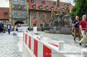 Auf der Oberen Brücke in Bamberg wird wieder gebaut. - Fraenkischer Tag