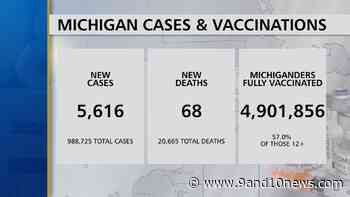 Michigan Health Officials Report 5616 Coronavirus Cases, 68 Deaths - 9 & 10 News - 9&10 News