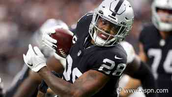 Raiders rule RB Jacobs out Sunday vs. Steelers